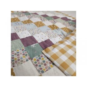 Arrullo algodón estampado cuadritos dos caras