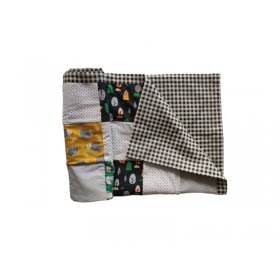 Arrullo para bebé vichy negro doblado