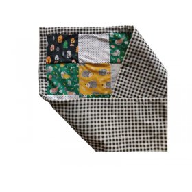 Arrullo bebé pieza única estampado vichy negro