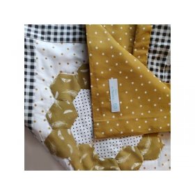 Arrullo doble cara estampado dorado