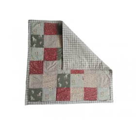 Arrullo bebé con estampado de vichy verde dos caras