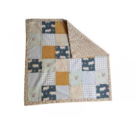 Arrullo bebé con estampado de hexágono dos caras