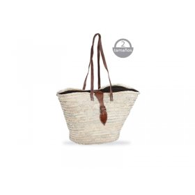 Capazo bandolera con broche y cremallera