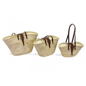 Capazo bandolera con solapa y cremallera marrón